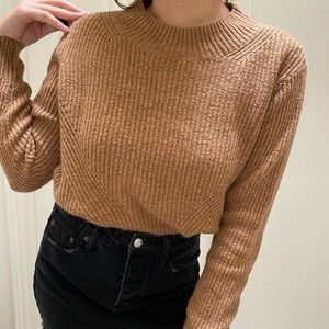 H&M Mock Turtle Neck Cable Knit Sweater